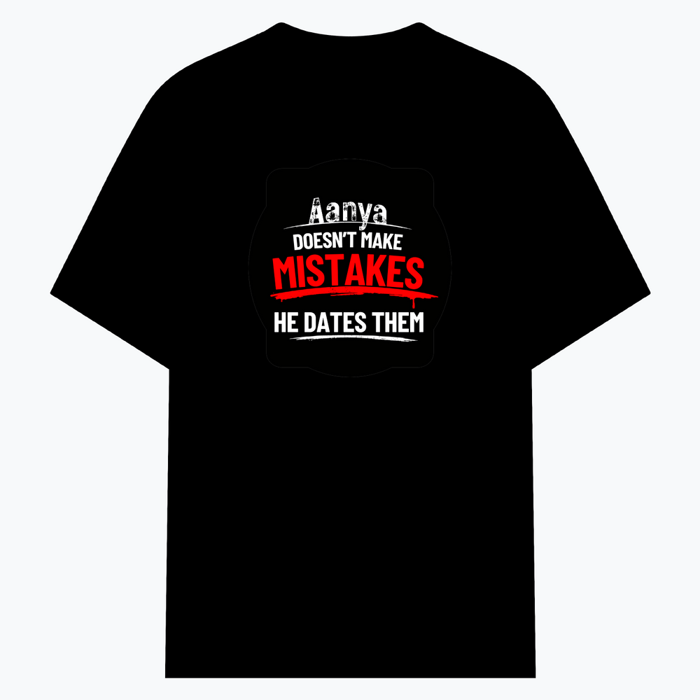 Cotton Stretch T-Shirt | Unisex Fit | 95% Cotton 5% Spandex Blend | DTG Print | Stretchable, Breathable, 240 GSM | Adults | Personalized | DTG | Bold Typography | Humor | Relationships | Everyday | Humorous - front - Black - mockup 1