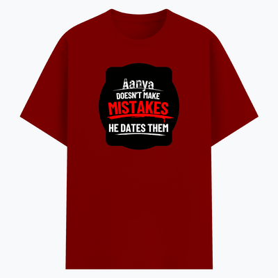 Cotton Stretch T-Shirt | Unisex Fit | 95% Cotton 5% Spandex Blend | Stretchable, Breathable | Adults | Personalized | DTG | Bold Typography | Humor | Relationships | Everyday | Humorous - front - Red - mockup 1
