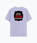 Cotton Stretch T-Shirt | Unisex Fit | 95% Cotton 5% Spandex Blend | DTG Print | Stretchable, Breathable, 240 GSM | Adult | Personalized | DTG | Bold Typography | Humor | Relationships | Everyday | Humorous - back - Lavender - mockup 2
