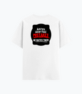 Cotton Stretch T-Shirt | Unisex Fit | 95% Cotton 5% Spandex Blend | Stretchable, Breathable | Adults | Personalized | DTG | Bold Typography | Humor | Relationships | Everyday | Humorous - DTG Print - back - White - mockup 2