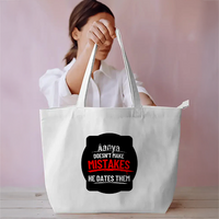 Everyday Large Tote Bag | Large | Unisex | 100% Cotton | Vinyl Print | Zippered | Multi-Pocket | Personalized | DTG | Bold Typography | Humor | Relationships | Everyday | Humorous