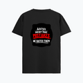 Supima T-Shirt | Unisex Regular Fit | 100% Supima Cotton | DTG Printed | Pre-Shrunk, Soft Feel, Durable Prints | Adults | Personalized | DTG | Bold Typography | Humor | Relationships | Everyday | Humorous - back - Black - mockup 2