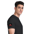 Supima T-Shirt | Unisex Regular Fit | 100% Supima Cotton | DTG Printed | Pre-Shrunk, Soft Feel, Durable Prints | Adults | Personalized | DTG | Bold Typography | Humor | Relationships | Everyday | Humorous - right sleeve - Black - mockup 6