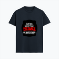 Supima T-Shirt | Unisex Regular Fit | 100% Supima Cotton | DTF Print | Pre-Shrunk | Soft Feel | Adults | Personalized | DTF | Bold Typography | Humor | Relationships | Everyday | Humorous - front - Navy Blue - mockup 1