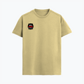 Supima T-Shirt | Unisex Regular Fit | 100% Supima Cotton | DTF Print | Pre-Shrunk | Soft Feel | Adults | Personalized | DTF | Bold Typography | Humor | Relationships | Everyday | Humorous - right pocket - Beige - mockup 4