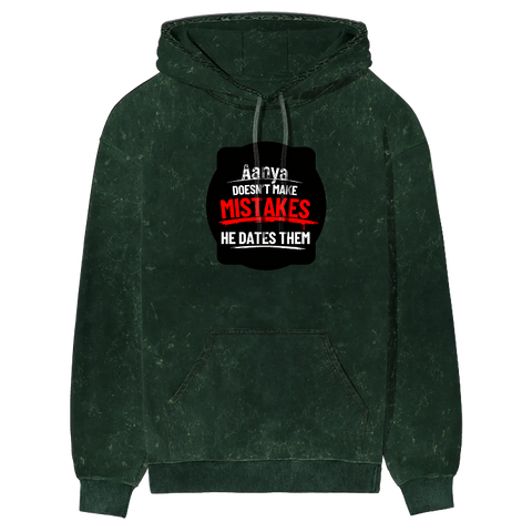 Acid Wash Hoodie | Unisex Regular Fit | 300 GSM Super-Combed Cotton | Pre-Shrunk, Ribbed | Adults | Personalized | DTG | Bold Typography | Humor | Relationships | Everyday | Humorous - front - mockup 1