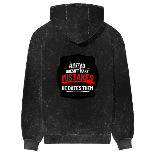 Acid Wash Hoodie | Unisex Regular Fit | 100% Super-Combed Cotton 300 GSM | Pre-Shrunk, Derby Ribbed | Adults | Personalized | DTG | Bold Typography | Humor | Relationships | Everyday | Humorous - back - mockup 2