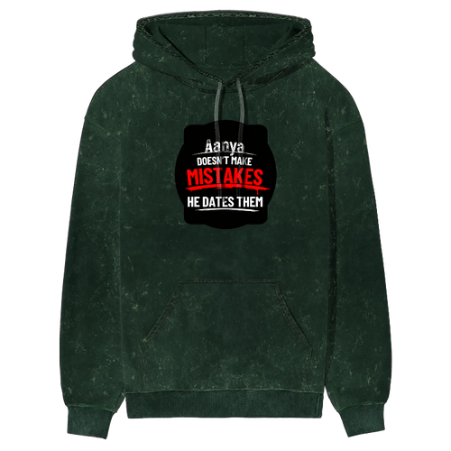 Acid Wash Hoodie | Unisex Regular Fit | 100% Super-Combed Cotton 300 GSM | Pre-Shrunk, Derby Ribbed | Adults | Personalized | DTG | Bold Typography | Humor | Relationships | Everyday | Humorous - DTG Print - front - mockup 1