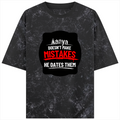 Acid Wash Oversized Tee | Unisex Relaxed Fit | 100% Super-Combed Cotton 240 GSM | Lycra Ribbed Neck, Unique Finish | Adult | Personalized | DTG | Bold Typography | Humor | Relationships | Everyday | Humorous - front - Black - mockup 1