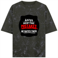 Acid Wash Oversized Tee | Unisex Relaxed Fit | 100% Super-Combed Cotton 240 GSM | Lycra Ribbed Neck, Unique Finish | Adult | Personalized | DTG | Bold Typography | Humor | Relationships | Everyday | Humorous - front - Olive Green - mockup 1