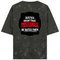 Acid Wash Oversized Tee | Unisex Relaxed Fit | 100% Super-Combed Cotton 240 GSM | Lycra Ribbed Neck, Unique Finish | Adult | Personalized | DTG | Bold Typography | Humor | Relationships | Everyday | Humorous - back - Olive Green - mockup 2