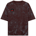 Acid Wash Oversized Tee | Unisex Relaxed Fit | 100% Super-Combed Cotton 240 GSM | Lycra Ribbed Neck, Unique Finish | Adult | Personalized | DTG | Bold Typography | Humor | Relationships | Everyday | Humorous - left pocket - Maroon - mockup 3