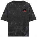 Acid Wash Oversized Tee | Unisex Relaxed Fit | 100% Super-Combed Cotton 240 GSM | Lycra Ribbed Neck, Unique Finish | Adult | Personalized | DTG | Bold Typography | Humor | Relationships | Everyday | Humorous - right pocket - Black - mockup 4