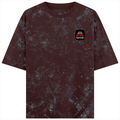 Acid Wash Oversized Tee | Unisex Relaxed Fit | 100% Super-Combed Cotton 240 GSM | Lycra Ribbed Neck, Unique Finish | Adult | Personalized | DTG | Bold Typography | Humor | Relationships | Everyday | Humorous - right pocket - Maroon - mockup 4