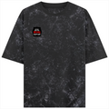 Acid Wash Oversized Tee | Unisex Oversized Fit | 100% Super-Combed Cotton 240 GSM | Acid-Washed, Lycra Ribbed Neck | Personalized | DTG | Bold Typography | Humor | Relationships | Everyday | Humorous - left pocket - Black - mockup 3