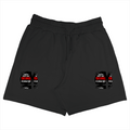 Terry Shorts | Unisex Fit | 260 GSM Terry Cotton | DTG Print | Adjustable Drawcord Waist | Slip-in Pockets | Adults | Personalized | DTG | Bold Typography | Humor | Relationships | Everyday | Humorous - left pocket - Black - mockup 1