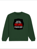 Oversized Sweatshirt | Relaxed Fit Unisex | 400 GSM Cotton Blend | Pre-Shrunk, Drop Shoulder Design | Personalized | DTG | Bold Typography | Humor | Relationships | Everyday | Humorous - front - Bottle Green - mockup 1
