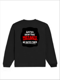Oversized Sweatshirt | Relaxed Fit Unisex | 400 GSM Cotton Blend | Pre-Shrunk, Drop Shoulder Design | Personalized | DTG | Bold Typography | Humor | Relationships | Everyday | Humorous - back - Black - mockup 2