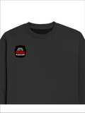 Oversized Sweatshirt | Relaxed Fit Unisex | 400 GSM Cotton Blend | Pre-Shrunk, Drop Shoulder Design | Personalized | DTG | Bold Typography | Humor | Relationships | Everyday | Humorous - right pocket - Black - mockup 4