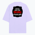 Terry Oversized Tee | Unisex Relaxed Fit | 260 GSM Cotton Blend | Ultra-Soft, Breathable, Drop Shoulder | Personalized | DTG | Bold Typography | Humor | Relationships | Everyday | Humorous - back - Lavender - mockup 2