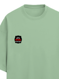 Terry Oversized Tee | Unisex Relaxed Fit | 260 GSM Cotton Blend | Ultra-Soft, Breathable, Drop Shoulder | Personalized | DTG | Bold Typography | Humor | Relationships | Everyday | Humorous - left pocket - Jade - mockup 3