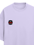 Terry Oversized Tee | Unisex Relaxed Fit | 260 GSM Cotton Blend | Ultra-Soft, Breathable, Drop Shoulder | Personalized | DTG | Bold Typography | Humor | Relationships | Everyday | Humorous - left pocket - Lavender - mockup 3