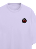 Terry Oversized Tee | Unisex Relaxed Fit | 260 GSM Cotton Blend | Ultra-Soft, Breathable, Drop Shoulder | Personalized | DTG | Bold Typography | Humor | Relationships | Everyday | Humorous - right pocket - Lavender - mockup 4