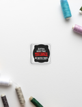 Embroidery Patches | Unisex | Premium Madeira Threads | Iron-On, Durable | Adults | Personalized | Embroidery | Bold Typography | Humor | Relationships | Everyday | Humorous - front_Square - Square - White - mockup 2