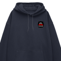 Oversized Hoodie | Relaxed Fit | Unisex | 400 GSM Cotton Blend | Pre-Shrunk Drop Shoulder | Adults | Personalized | DTG | Bold Typography | Humor | Relationships | Everyday | Humorous - left pocket - Navy Blue - mockup 3