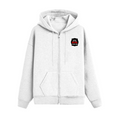 Zip Hoodie | Unisex Adult | 90% Cotton 10% Polyester DTG | Full Zip, Pouch Pocket, 400 GSM | Personalized | DTG | Bold Typography | Humor | Relationships | Everyday | Humorous - left pocket - White - mockup 2