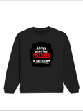 Oversized Sweatshirt | Relaxed Fit | 400 GSM Cotton Blend | DTG Ready | Pre-Shrunk | Drop Shoulder | Unisex Adult | Personalized | DTG | Bold Typography | Humor | Relationships | Everyday | Humorous - front - Black - mockup 1