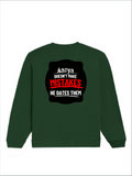 Oversized Sweatshirt | Relaxed Fit | 400 GSM Cotton Blend | DTG Ready | Pre-Shrunk | Drop Shoulder | Unisex Adult | Personalized | DTG | Bold Typography | Humor | Relationships | Everyday | Humorous - back - Bottle Green - mockup 2