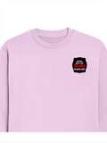 Oversized Sweatshirt | Relaxed Fit | 400 GSM Cotton Blend | DTG Ready | Pre-Shrunk | Drop Shoulder | Unisex Adult | Personalized | DTG | Bold Typography | Humor | Relationships | Everyday | Humorous - left pocket - Light Baby Pink - mockup 3