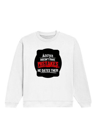 Oversized Sweatshirt | Relaxed Fit Drop Shoulder | 400 GSM Cotton Blend DTG | Pre-Shrunk Bio-Washed | Unisex Adult | Personalized | DTG | Bold Typography | Humor | Relationships | Everyday | Humorous - front - White - mockup 1