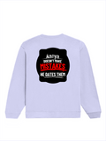 Oversized Sweatshirt | Relaxed Fit Drop Shoulder | 400 GSM Cotton Blend DTG | Pre-Shrunk Bio-Washed | Unisex Adult | Personalized | DTG | Bold Typography | Humor | Relationships | Everyday | Humorous - back - Lavender - mockup 2