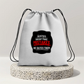 Drawstring Bag | Unisex | 280 GSM Cotton | Durable & Secure Closure | Adult | Personalized | Embroidery | Bold Typography | Humor | Relationships | Everyday | Humorous - front - mockup 1