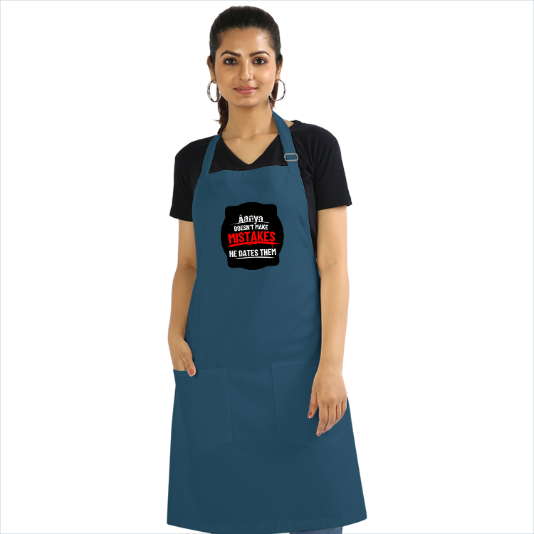Apron | One-Size Unisex | Cotton Drill Fabric | Two Pockets & Adjustable Strap | Adult | Personalized | Embroidery | Bold Typography | Humor | Relationships | Everyday | Humorous - front - mockup 1