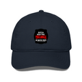 Classic Baseball Cap | Universal Fit | Drill Cotton | Sun Protection & Breathable | Unisex | Personalized | Embroidery | Bold Typography | Humor | Relationships | Everyday | Humorous - Embroidery Print - front - Navy Blue - mockup 1