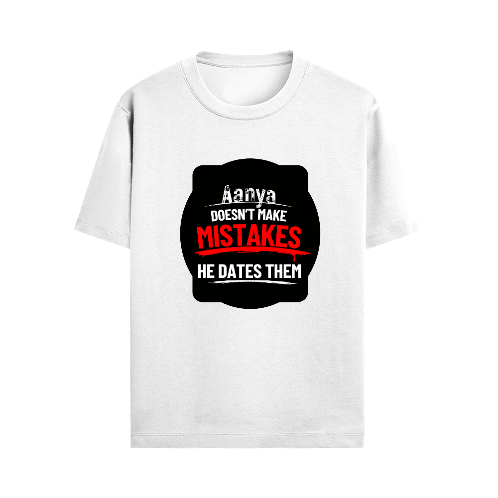 Male Standard Crew T-Shirt | Men's Regular Fit | 100% Cotton DTG Print | Soft & Durable | Personalized | DTG | Bold Typography | Humor | Relationships | Everyday | Humorous - front - White - mockup 1