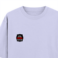 Oversized Standard T-Shirt | Relaxed Fit Unisex | 100% Super Combed Cotton DTG Print | Soft Durable Breathable | Adult | Personalized | DTG | Bold Typography | Humor | Relationships | Everyday | Humorous - left pocket - Lavender - mockup 3