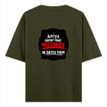 Oversized Classic T-Shirt | Unisex Oversized Fit | 100% Super-Combed Cotton, 240 GSM | Pre-Shrunk, Double-Stitched | Unisex | Personalized | DTG | Bold Typography | Humor | Relationships | Everyday | Humorous - back - Olive Green - mockup 2