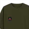 Oversized Classic T-Shirt | Unisex Oversized Fit | 100% Super-Combed Cotton, 240 GSM | Pre-Shrunk, Double-Stitched | Unisex | Personalized | DTG | Bold Typography | Humor | Relationships | Everyday | Humorous - left pocket - Olive Green - mockup 3