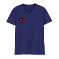 Male V Neck T-Shirt | Men's Regular Fit | 180 GSM Bio-Washed Cotton | DTG Print | Double Stitched, Ribbed Neck | Personalized | DTG | Bold Typography | Humor | Relationships | Everyday | Humorous - right pocket - Royal Blue - mockup 4