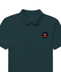 Male Polo Shirt | Regular Fit Men's | 220 GSM Bio-Washed Cotton Blend | Double Stitched, Pre-Shrunk | Men | Personalized | DTG | Bold Typography | Humor | Relationships | Everyday | Humorous - left pocket - Petrol Blue - mockup 2
