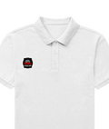 Male Polo Shirt | Regular Fit Men's | 220 GSM Bio-Washed Cotton Blend | Double Stitched, Pre-Shrunk | Men | Personalized | DTG | Bold Typography | Humor | Relationships | Everyday | Humorous - right pocket - White - mockup 3