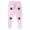Joggers | Regular Fit Unisex | 260 GSM Fleece DTG Ready | Derby Rib Waist & Cuffs, Back & Side Pockets | Personalized | DTG | Bold Typography | Humor | Relationships | Everyday | Humorous - left pocket - Light Baby Pink - mockup 1
