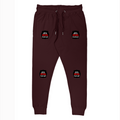Joggers | Regular Fit Unisex | 260 GSM Fleece | Pockets & Ribbed Cuffs | Adults | Personalized | DTG | Bold Typography | Humor | Relationships | Everyday | Humorous - left pocket - Maroon - mockup 1