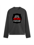 Men's Full Sleeve T-Shirt | Regular Fit | 180 GSM Bio-Washed Cotton | DTG Printed | Durable Stitching | Personalized | DTG | Bold Typography | Humor | Relationships | Everyday | Humorous - front - Black - mockup 1