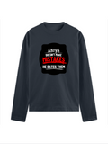 Male Full Sleeve T-Shirt | Regular Fit | 180 GSM Bio-Washed Cotton Blend | Double Stitched Seam | Men | Personalized | DTG | Bold Typography | Humor | Relationships | Everyday | Humorous - front - Navy Blue - mockup 1