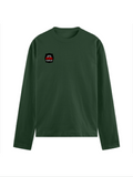 Male Full Sleeve T-Shirt | Regular Fit | 180 GSM Bio-Washed Cotton Blend | Double Stitched Seam | Men | Personalized | DTG | Bold Typography | Humor | Relationships | Everyday | Humorous - right pocket - Bottle Green - mockup 4